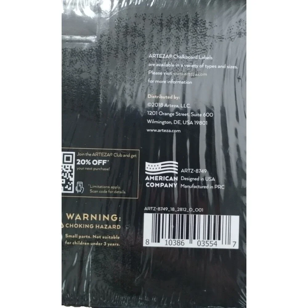 Arteza Chalkboard Labels Markers, 150 pieces, Waterproof Reusable Removable NEW